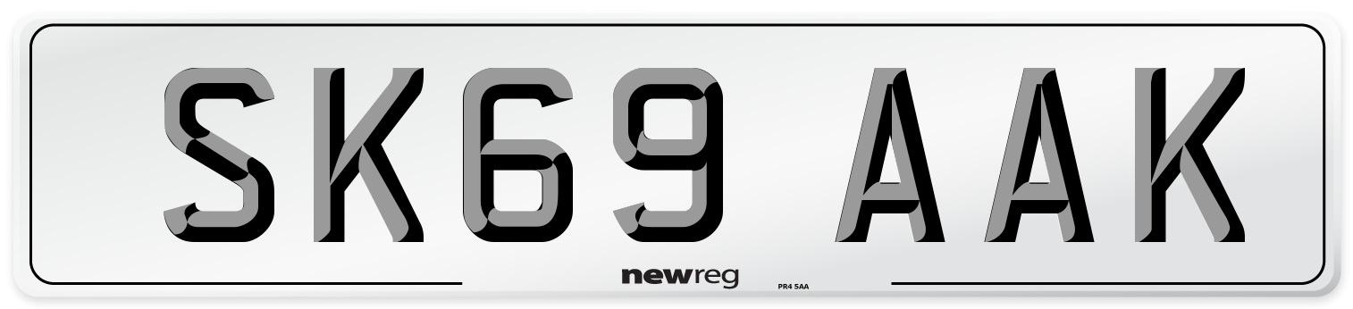 SK69 AAK Number Plate from New Reg